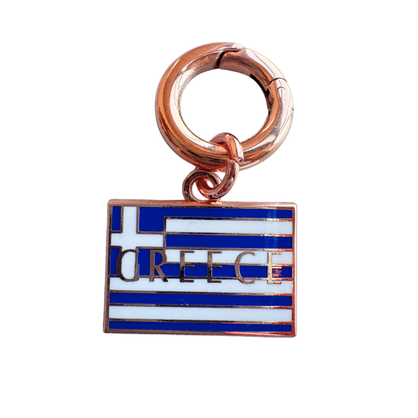 Greece Flag Inspired Charm