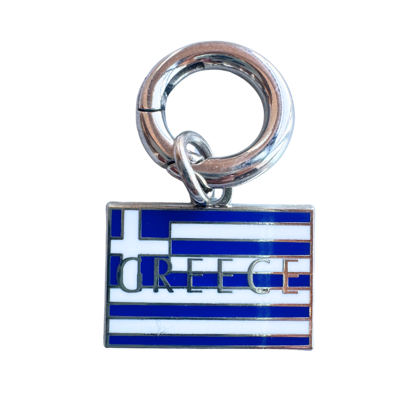 Greece Flag Inspired Charm