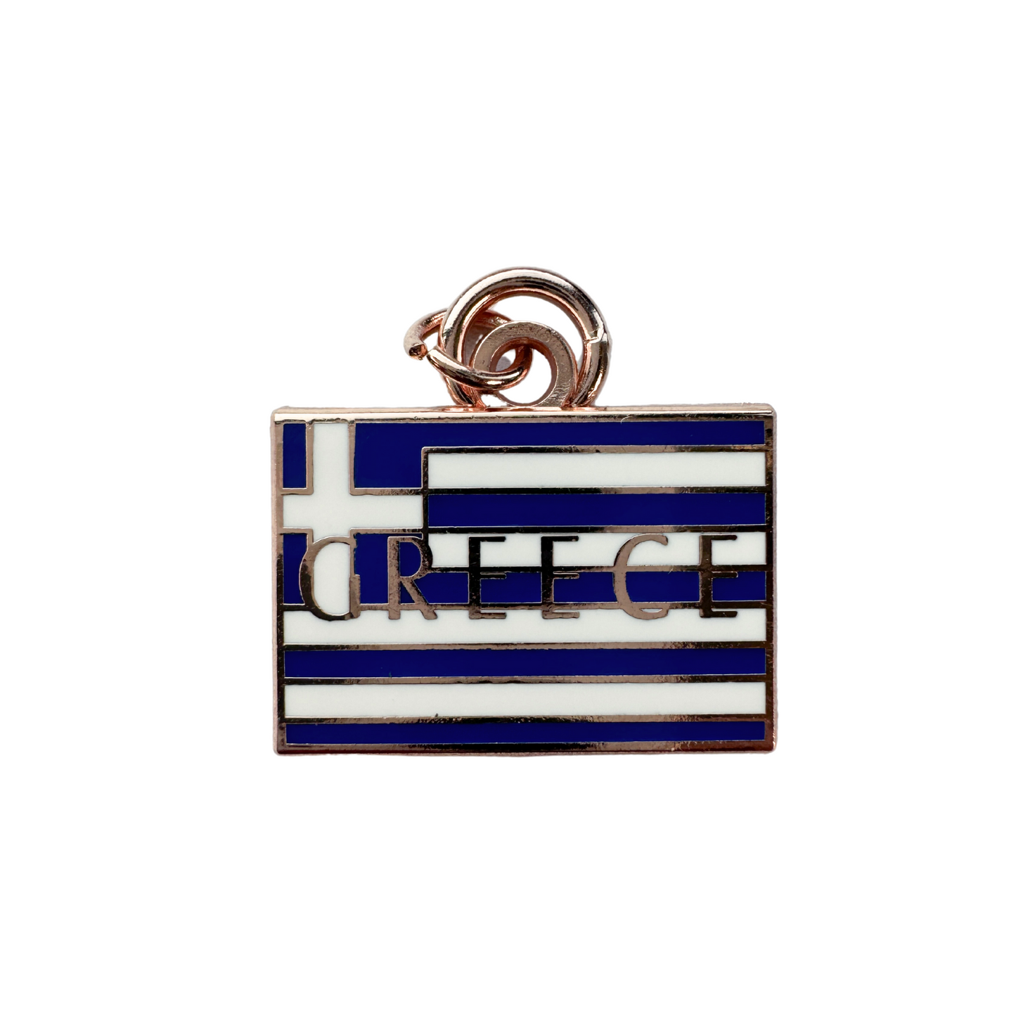 Greece Flag Inspired Charm