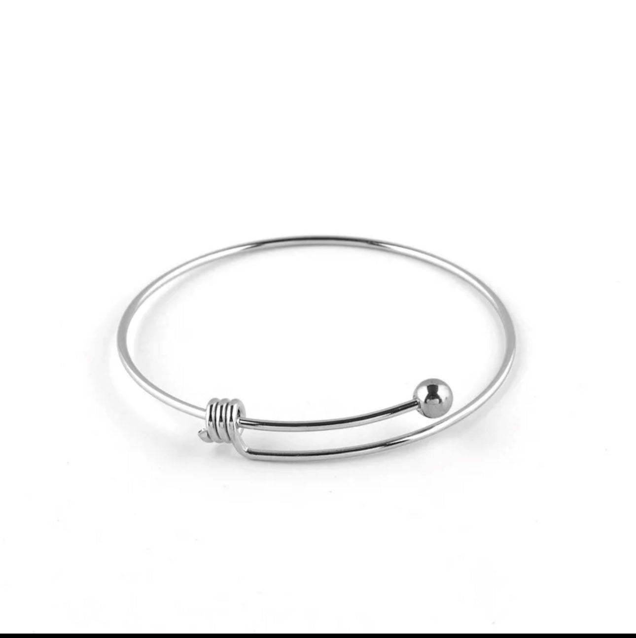 Ball Adjustable Bangle with charm